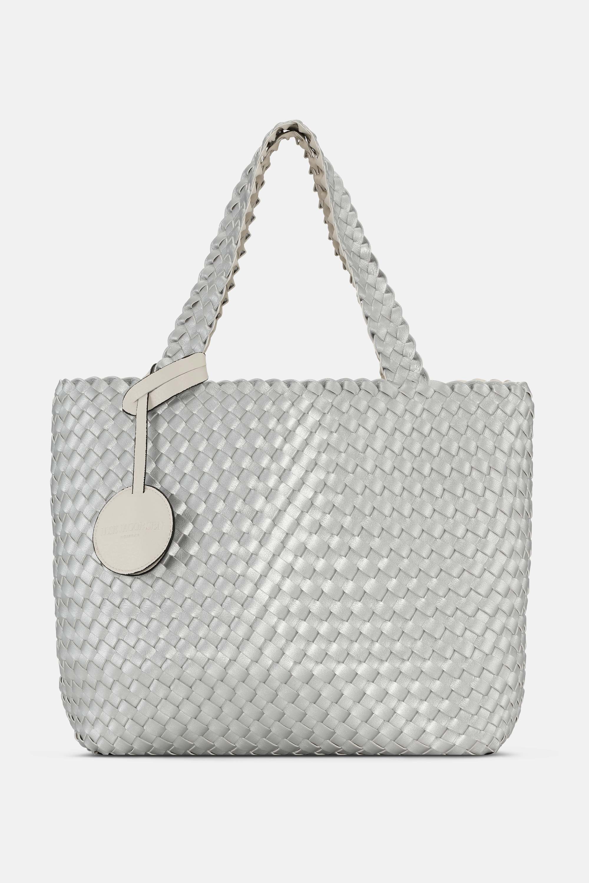 Tote Bag Tressé - Egg White Silver